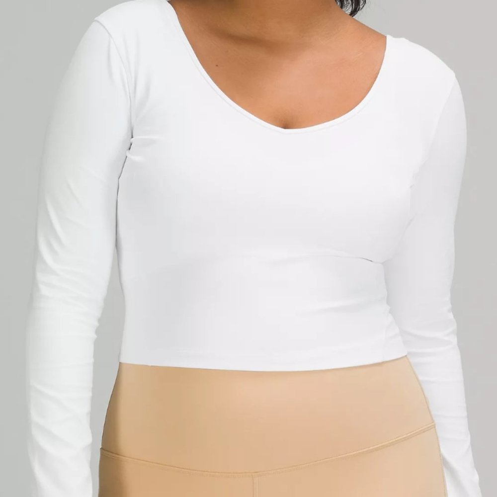 ** LIKE NEW ** Lululemon Align Long Sleeve WHITE Size 8